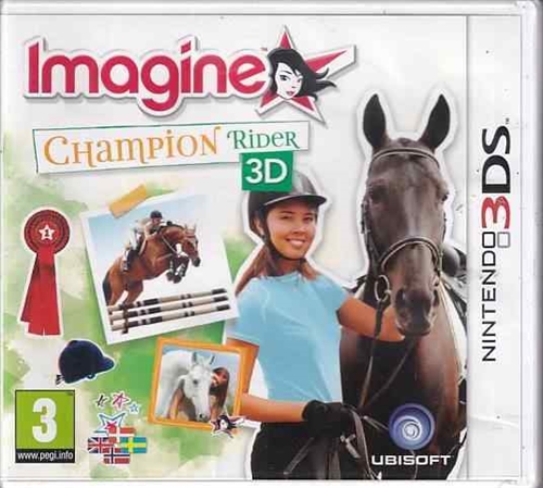 Imagine Champion Rider 3D - Nintendo 3DS Spil - (B Grade) (Genbrug)